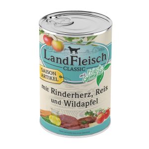 Landfleisch Classic Pur RinderherzReis und Wildapfel 400g Landfleisch Classic Pur RinderherzReis und Wildapfel 400g