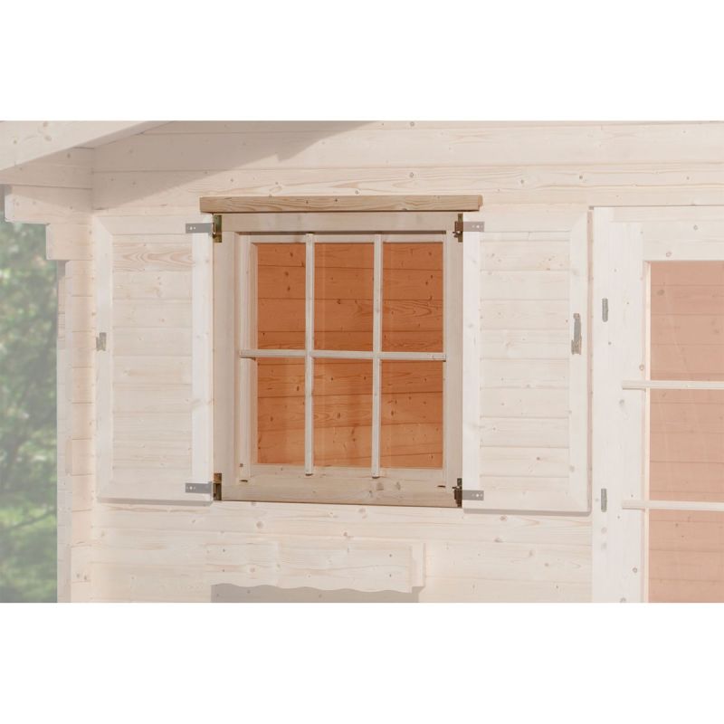 Weka Einzelfenster für Gartenhaus „45 mm“, 91x91 cm