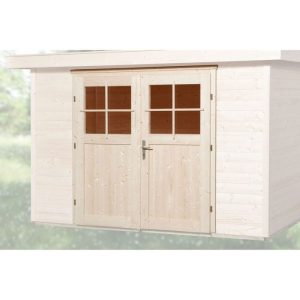 Weka Zusatzdoppeltür für Gartenhaus 21/28 mm 183 x 182 cm Weka Zusatzdoppeltür für Gartenhaus 21/28 mm 183 x 182 cm