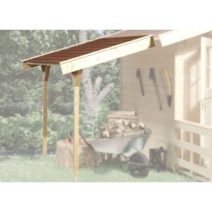Weka Schleppdach für Gartenhaus Haustiefe 300 cm natur Weka Schleppdach für Gartenhaus Haustiefe 300 cm natur