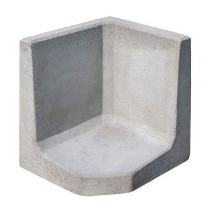 Diephaus  L-Stein-Ecke grau 50 x 50 x 50/7 cm