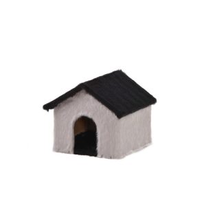 Rohrschneider Kuschelhöhle mit Plüschdach, grau-schwarz Rohrschneider Kuschelhöhle mit Plüschdach, grau-schwarz