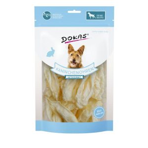 Dokas Snack Kaninchenohren ohne Fell getrocknet 70g Dokas Snack Kaninchenohren ohne Fell getrocknet 70g
