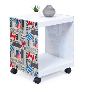 Inter Link Beistelltisch „Flagcube“, weiß-logo, 38x46x33,5 cm Inter Link Beistelltisch „Flagcube“, weiß-logo, 38x46x33,5 cm