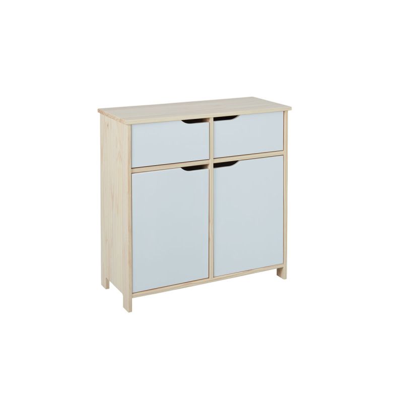 Inter Link FSC Kommode „Gudjam V1“, 2 Türen, 2 Schubladen, 80x80x40,3 cm