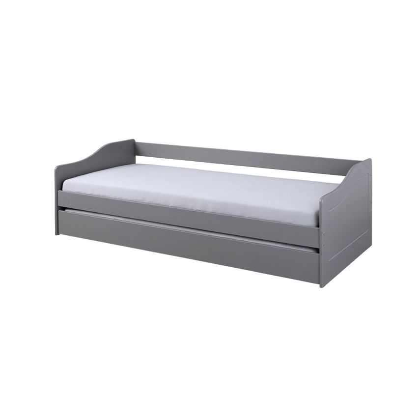 Inter Link Sofabett „Malte“, 90x200 cm, grau, inkl. Funktions-Schublade