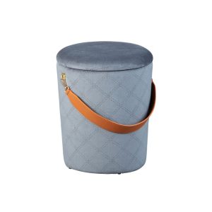 Inter Link Hocker „Nevis“, Samt hellgrau Inter Link Hocker „Nevis“, Samt hellgrau