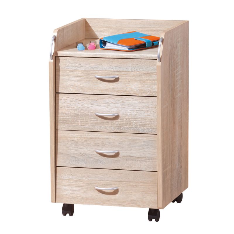 Inter Link Rollcontainer „Novi“, Sonoma Eiche, 65x40x36 cm