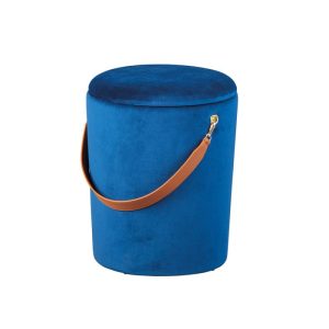 Inter Link Hocker „Papua“, Samt blau Inter Link Hocker „Papua“, Samt blau