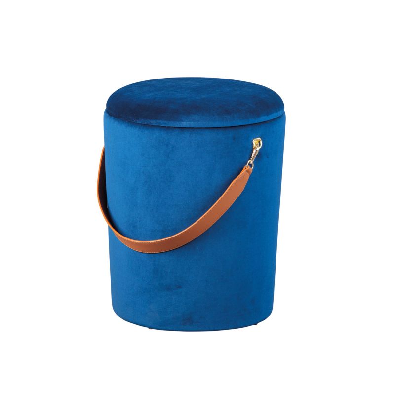 Inter Link Hocker „Papua“, Samt blau