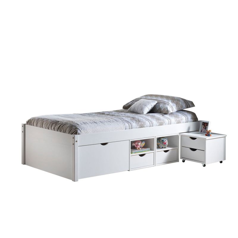 Inter Link Funktionsbett „Till“, 90x200 cm, weiß, mit Rost
