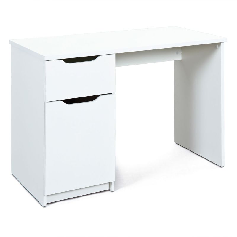Inter Link Schreibtisch „Westphalen“, 1 Schublade, 1 Tür, weiß, 115x76x55 cm