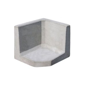 Diephaus  L-Stein-Ecke grau 40 x 40 x 40 x 7 cm