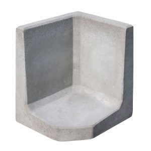 Diephaus  L-Stein-Ecke grau 50 x 40 x 40 x 7 cm