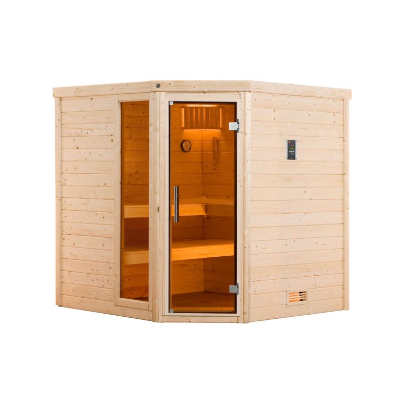 Weka Massivholzsauna „Turku 1“, GTF, Sparset, 7,5 kW BioS