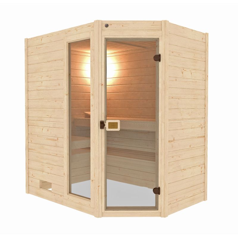 Weka Massivholzsauna „Valida Eck 1“, GTF, Sparset 1