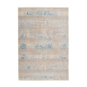Fransenteppich Baroque 300 grau/türkis Fransenteppich Baroque 300 grau/türkis