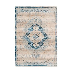 Fransenteppich Baroque 500 creme/blau Fransenteppich Baroque 500 creme/blau