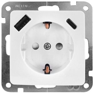 Steckdose Monaco mit USB-A/C-Anschluss Steckdose Monaco mit USB-A/C-Anschluss
