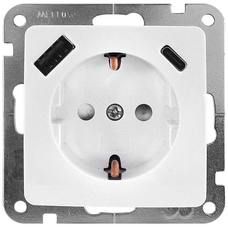 USB-Steckdose (A/C) Monaco Platin anthrazit