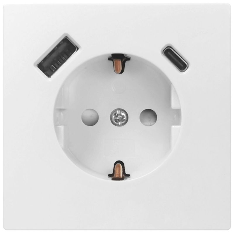 USB-Steckdose (A/C) Sao Paulo ultraweiß