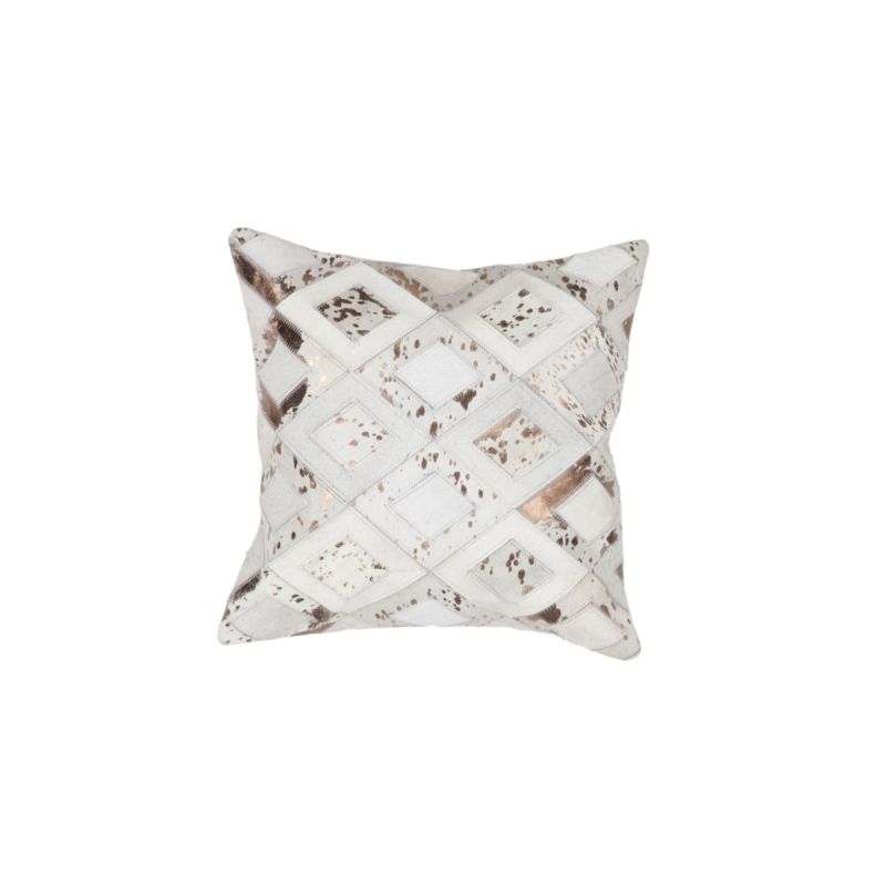 Kissen „Spark Pillow 110“, elfenbein/Chrom