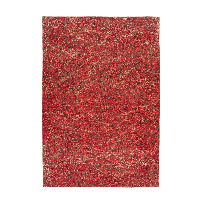 Lederteppich „Finish 100“, rot/gold