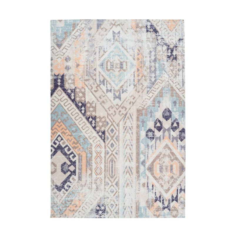 Flachflorteppich „Indiana 200“, multi/blau