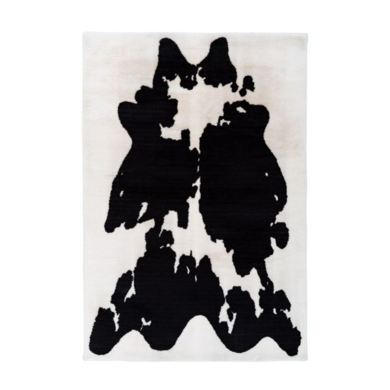 Hochflorteppich „Rabbit Animal 500“, schwarz/weiß