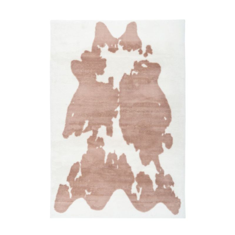 Hochflorteppich „Rabbit Animal 500“, taupe/weiß