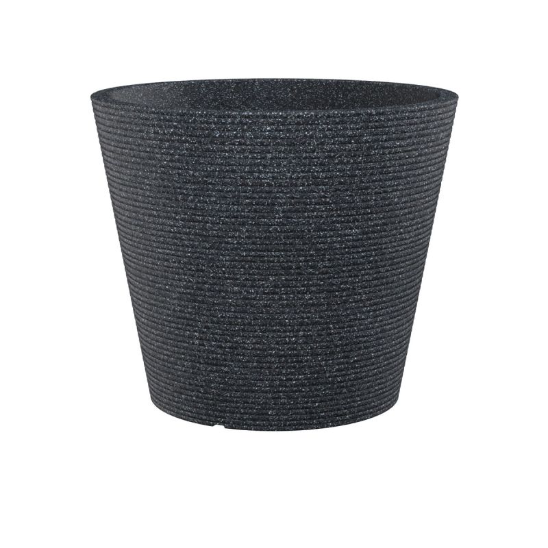 Scheurich Pflanzgefäß Coneo BxHxT 38,9 x 33,2 x 38,9 cm Schwarz-Granit