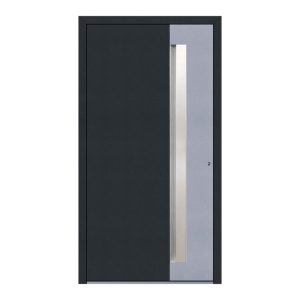 HAT Aluminium-Sicherheitshaustür "Bologna Exklusiv“, 75 mm, grau, 110×210 cm, Anschlag rechts, RC2, inkl. Griffset HAT Aluminium-Sicherheitshaustür "Bologna Exklusiv“, 75 mm, grau, 110×210 cm, Anschlag rechts, RC2, inkl. Griffset