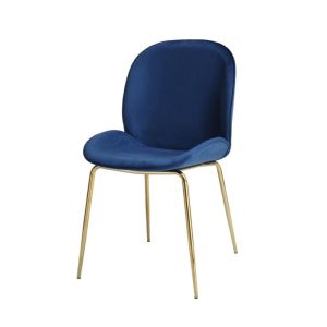 Stuhl „Charlize 110“, 2er-Set, blau/Messing Stuhl „Charlize 110“, 2er-Set, blau/Messing