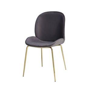 Stuhl „Charlize 110“, 2er-Set, grau/Messing Stuhl „Charlize 110“, 2er-Set, grau/Messing