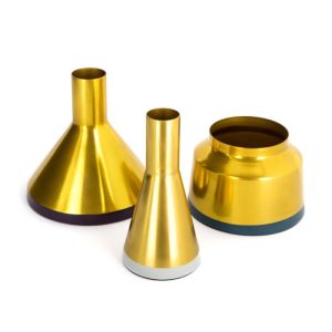 Vasen „Culture 180“, 3er-Set, gold/pflaume/hellgrau/petrol Vasen „Culture 180“, 3er-Set, gold/pflaume/hellgrau/petrol