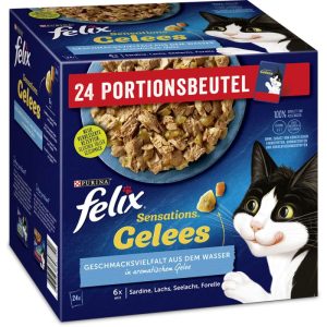Felix „Sensation Gelee“ vom Wasser, 24x85g, Portionsbeutel Felix „Sensation Gelee“ vom Wasser, 24x85g, Portionsbeutel