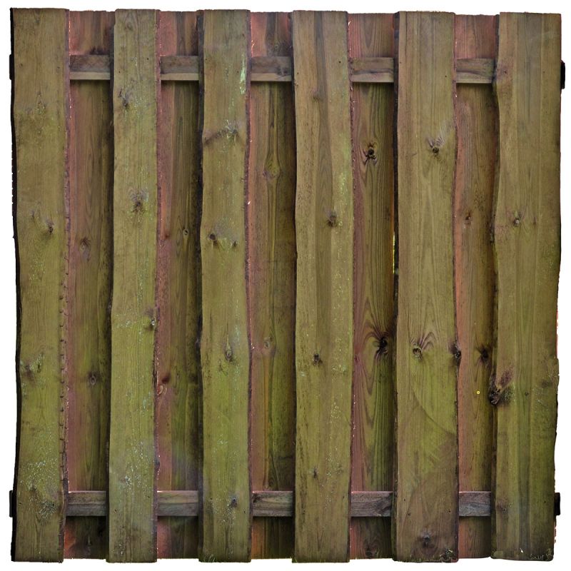 TETZNER & JENTZSCH Zaunserie „SEELAND“, braun, 180 x 180 cm, Bretter sägerauh, mit Baumkante