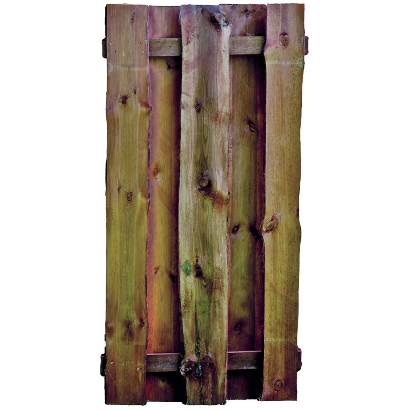 TETZNER & JENTZSCH Zaunserie „SEELAND“, braun, 90 x 180 cm, Bretter sägerauh, mit Baumkante