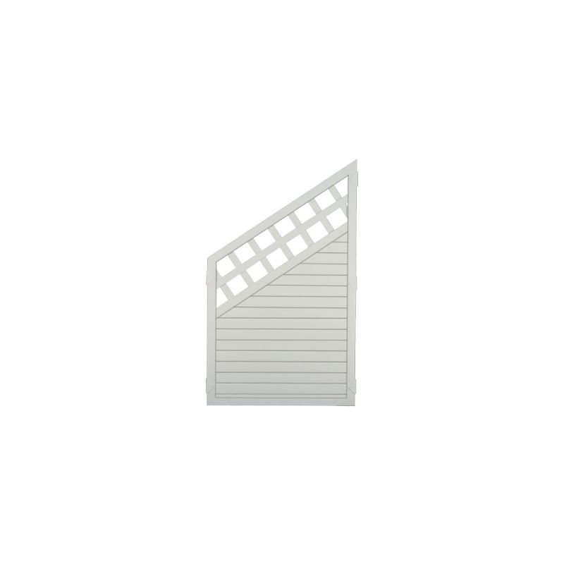 Ideenwelt T&J Zaunserie LIGHTLINE Ranki Ecke 90 x 150/90 cm Füllung weiß / Rahmen weiß
