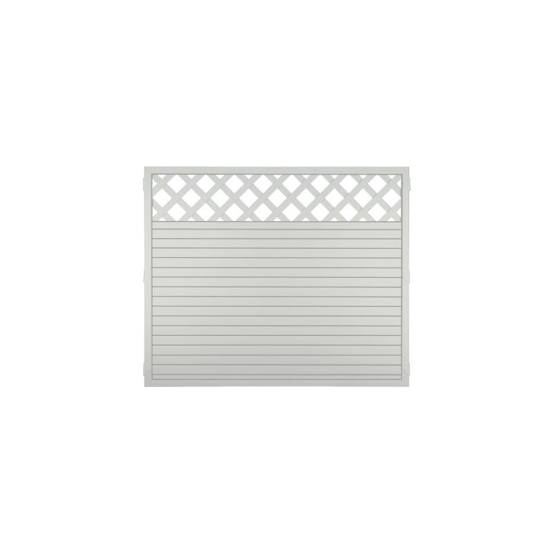 Ideenwelt T&J Zaunserie LIGHTLINE Ranki 180 x 150 cm Füllung weiß / Rahmen weiß