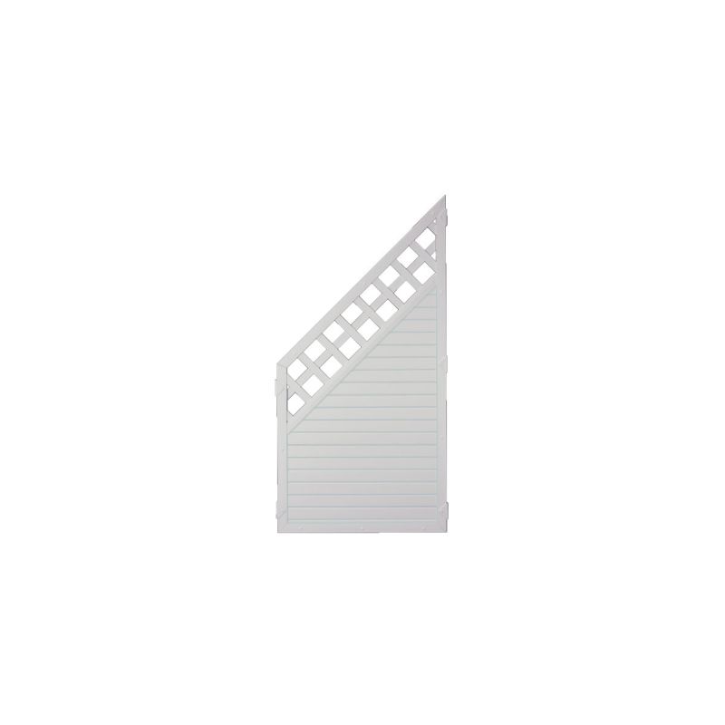 Ideenwelt T&J Zaunserie LIGHTLINE Ranki Ecke 90 x 180/90 cm Füllung weiß / Rahmen weiß