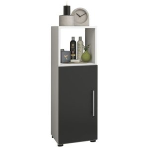 Midischrank Flandu weiß/schwarz Midischrank Flandu weiß/schwarz
