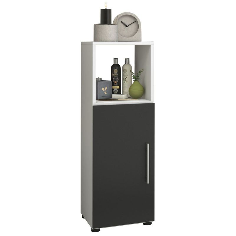 Midischrank Flandu weiß/schwarz