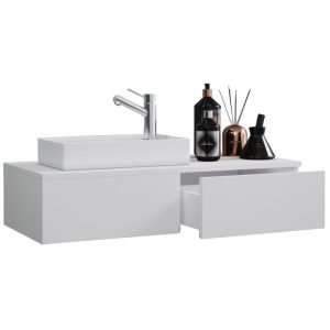 Gäste-Waschplatz Gudas 2-teilig weiß Gäste-Waschplatz Gudas 2-teilig weiß