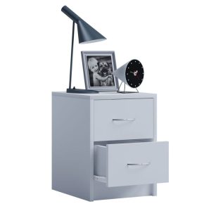 Nachttisch Boxal Mini Buche/silber Nachttisch Boxal Mini Buche/silber