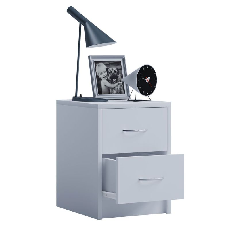 Nachttisch Boxal Mini Buche/silber