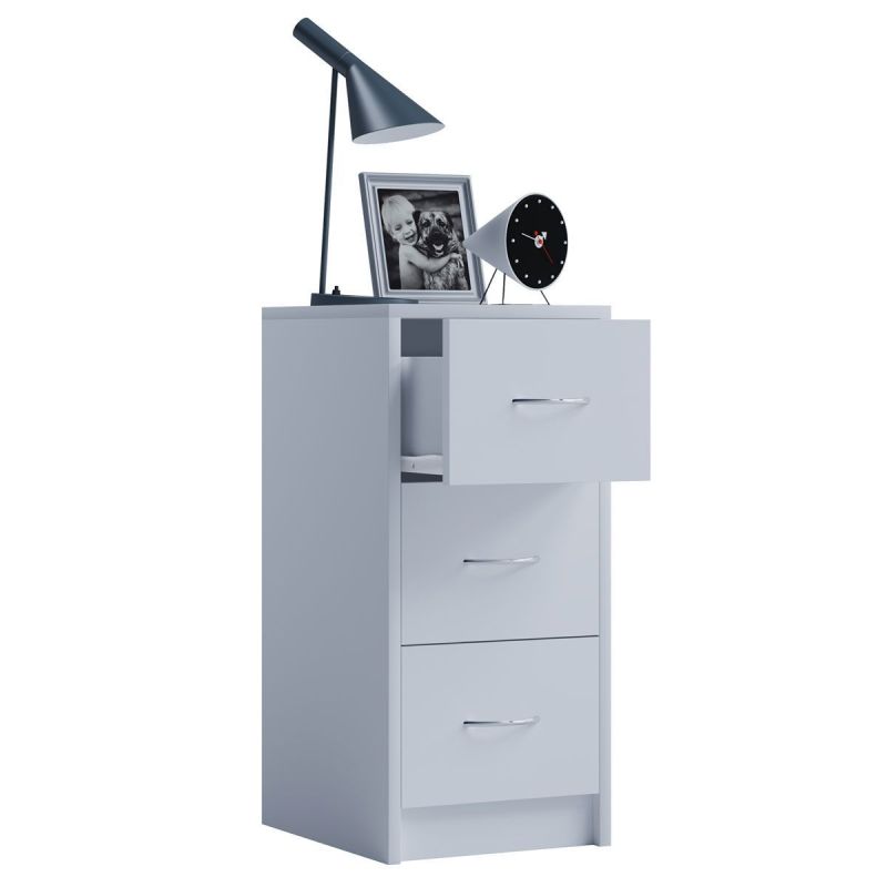 Nachttisch Boxal Maxi Buche/silber