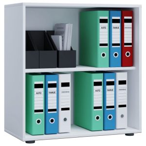 Büroregal Lona L ohne Türen Kern-Nussbaum/silber Büroregal Lona L ohne Türen Kern-Nussbaum/silber
