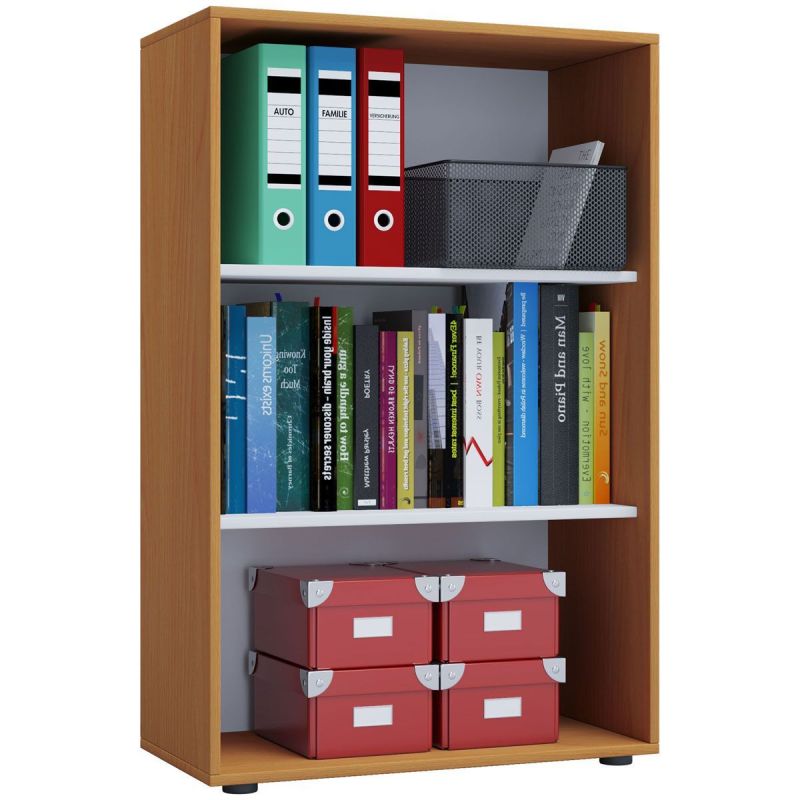 Büroregal Lona XL ohne Türen Buche