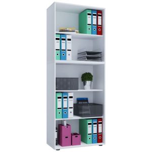 Büroregal Lona XXL ohne Türen grau/weiß